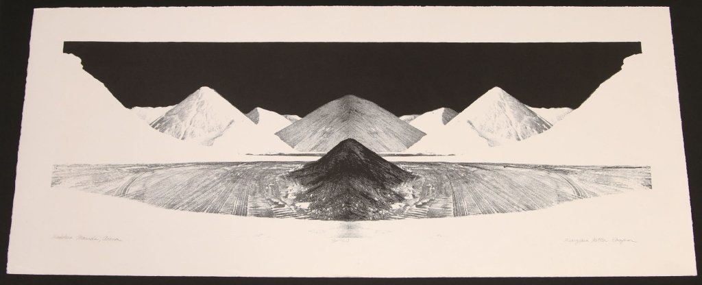 GEORGIANA KETTLER COOPER (B.1946) PENCIL SIGNED PRINTS: Four pencil signed serigraphs, signed lower right, three dated 1979, each in an edition of 20, titles on the lower left includes 'Goddess Mounds; Arena', 'House of the Moon and Sun', 'Rainbow Gate', a