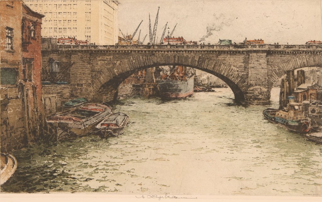 LUIGI KASIMIR (1881-1962) ESTATE SIGNED LITHOGRAPH: Image size measures 12 x 19 inches, including the frame measures 27 x 31.75 inches. We are happy to offer in-house shipping for all but very large or very fragile items. Some international orders may 