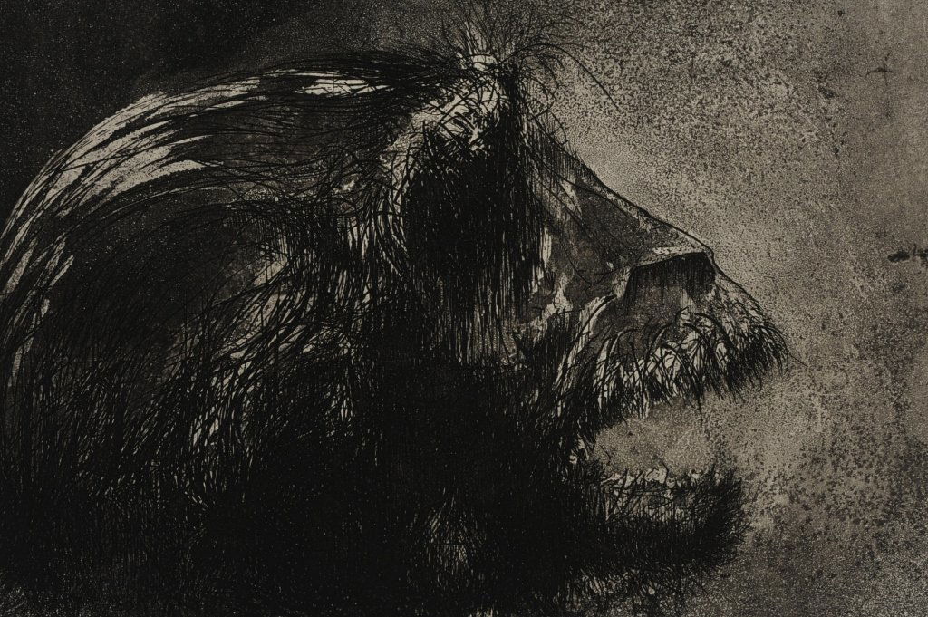 THOMAS CORNELL (B. 1937) PENCIL SIGNED ETCHING: Titled 'Monkey' lower left, signed lower right, artist's proof 59 lower center, unframed, image measures 10.75 x 14.5, sheet measures 15 x 22 inches. Provenance: The Estate of Kansas Artist David Melb