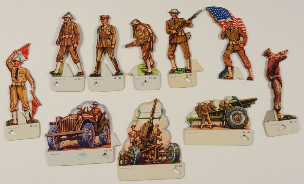 DAVID MELBY (1942-2014) PAPER ARCHIVE: Lot includes: archive of childhood and school artwork; vintage die cut soldiers; vintage and antique sheet music; vintage magazine advertising; Victorian die cuts; deeds and an indenture; Benny Strong