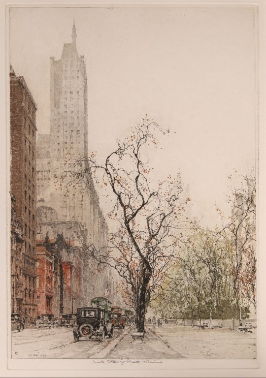 LUIGI KASIMIR (1881-1962) ESTATE SIGNED LITHOGRAPHS: Images measure 12.5 x 14.5 and 17.75 x 11 inches with sheet sizes of 19 x 22 and 25 x 18.5 inches and overall frame sizes of 22.75 x 23.75 and 28 x 20.75 inches.