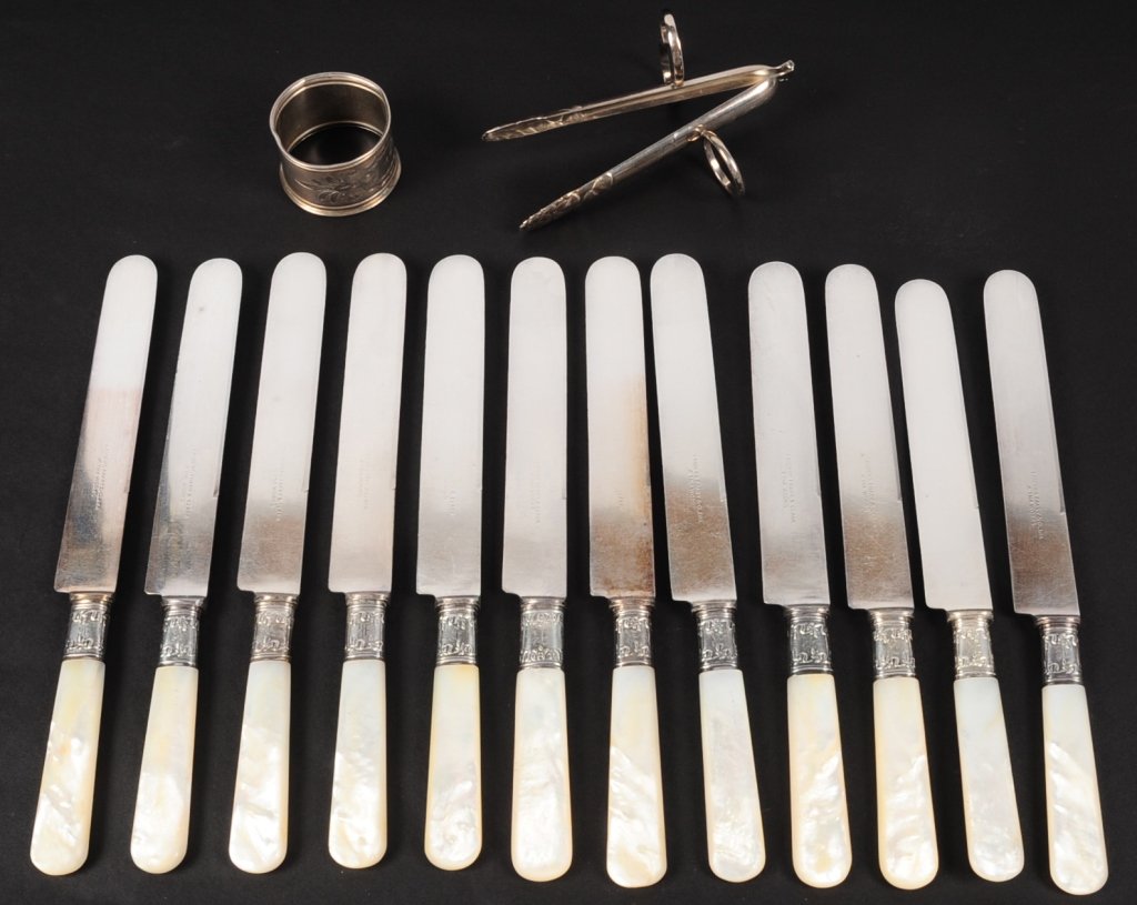 LOT OF TEN 19TH C. VICTORIAN PEARL HANDLED KNIVES (1 of 10)