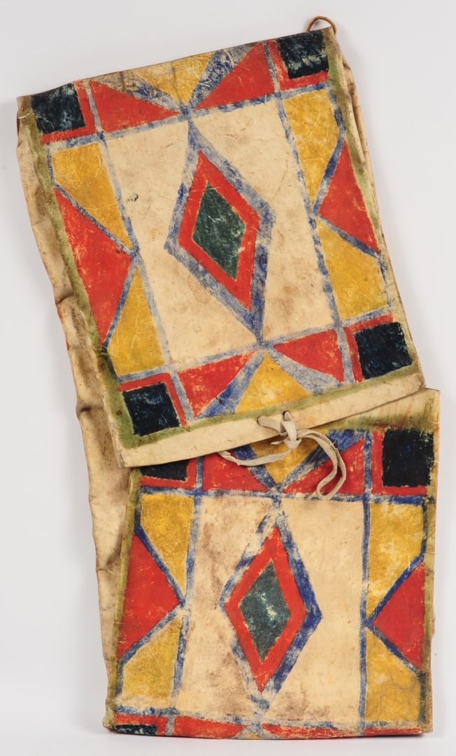 A PLATEAU PARFLECHE STORAGE CASE, ATTRIBUTED CROW (1 of 10)