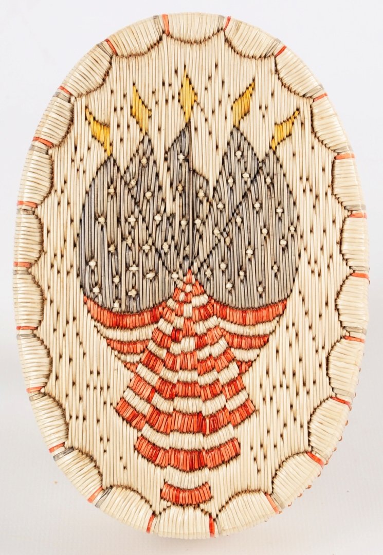 A MICMAC WPA CRAFT AMERICAN FLAG DECORATED QUILL BOX (1 of 10)