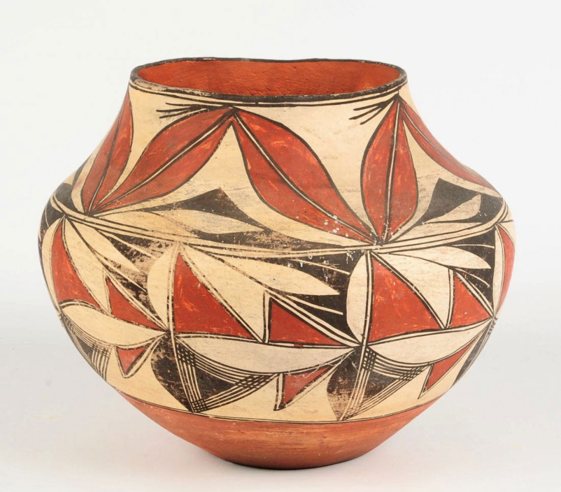 A LATE 19TH TO EARLY 20TH CENTURY ACOMA POTTERY OLLA (1 of 10)