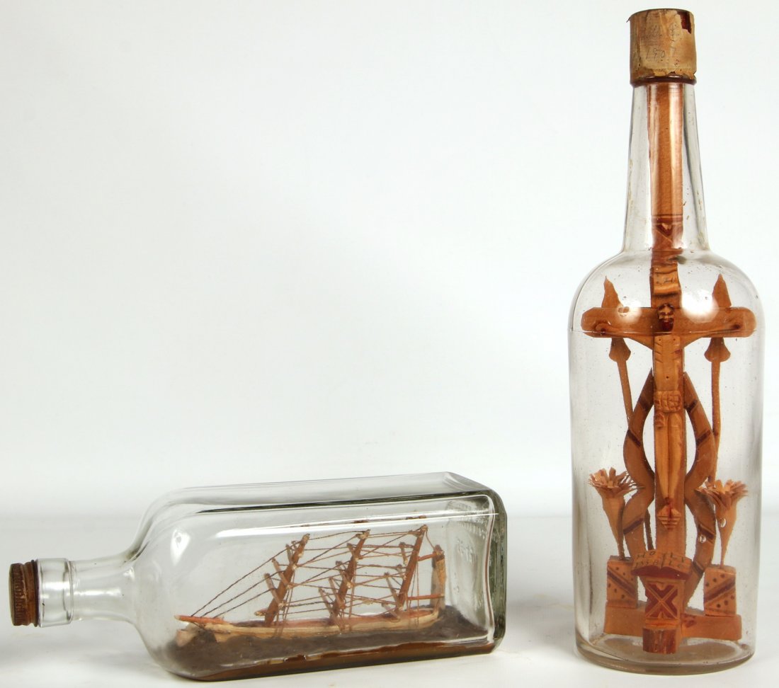 EARLY 20TH C AMERICAN FOLK ART BOTTLE WHIMSEY (1 of 8)