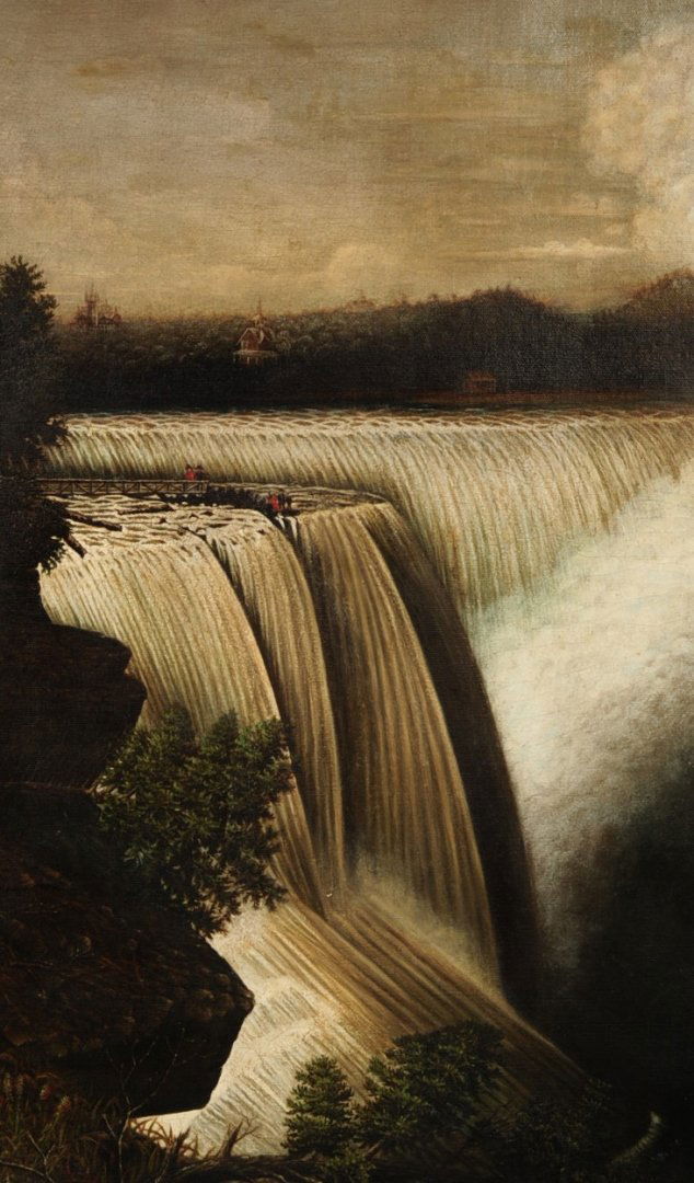 19TH C. PAINTING NIAGARA FALLS ATTR TO CIVIL WAR CAPT (1 of 8)
