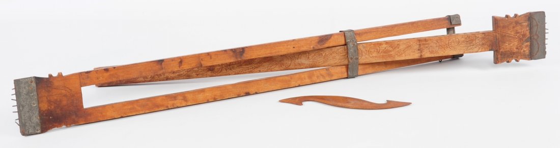 LATE 19TH CENTURY SCANDINAVIAN PRIMITIVE: With etched decoration. Measures 25.5 x 2.25 inches.We are happy to offer in-house shipping for all but very large or very fragile items. Some international orders may need to be handled by a third pa