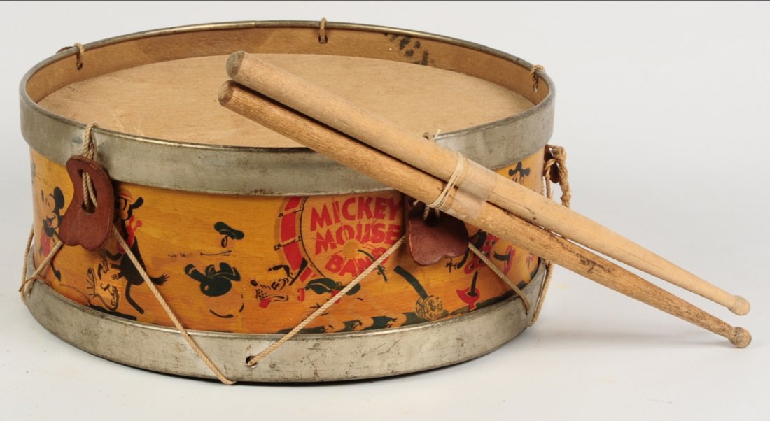 ANTIQUE MICKEY MOUSE CHILD'S TOY DRUM (1 of 10)