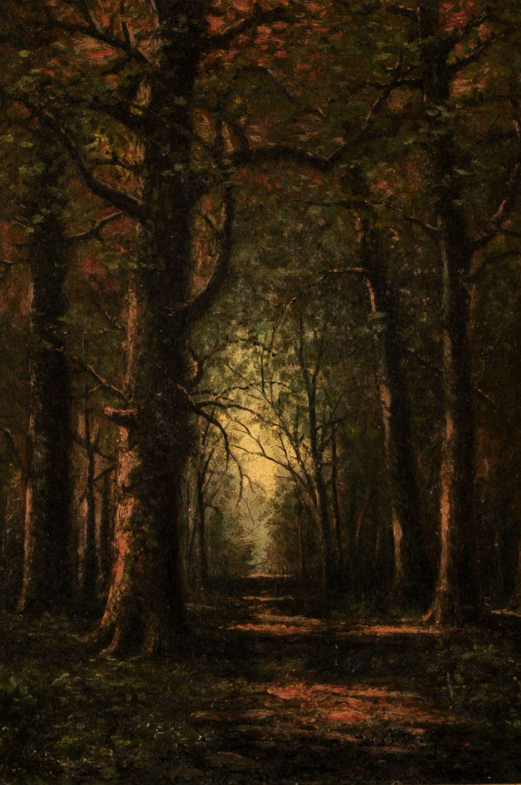 EARLY 20TH C. AMERICAN OIL ON PANEL LANDSCAPE (1 of 7)