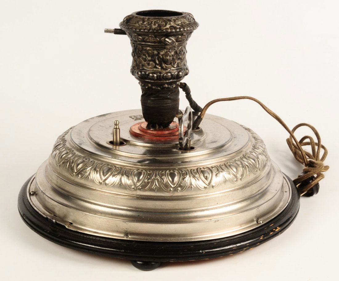 C. 1910 WIND-UP ROTATING MUSICAL CHRISTMAS TREE STAND (1 of 9)