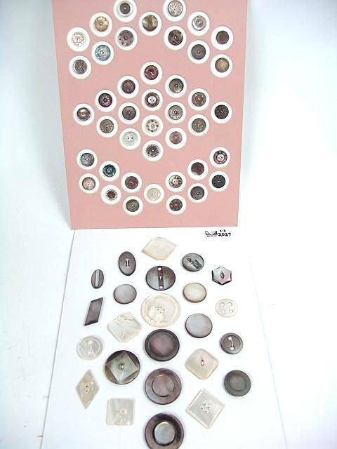 66 ENGRAVED AND ETCHED MOTHER OF PEARL BUTTONS