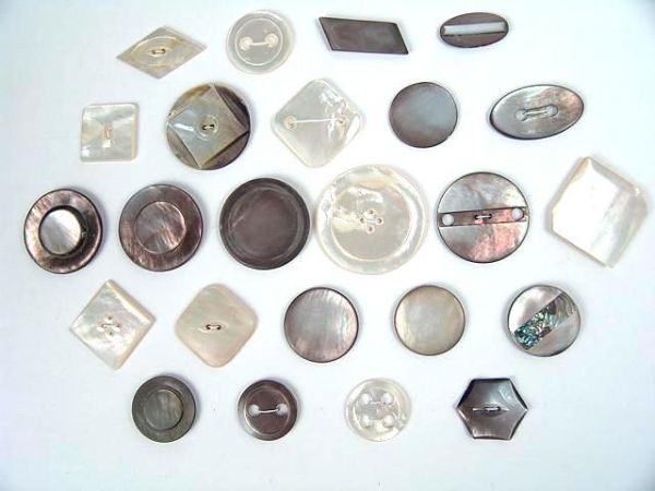 66 ENGRAVED AND ETCHED MOTHER OF PEARL BUTTONS - 2