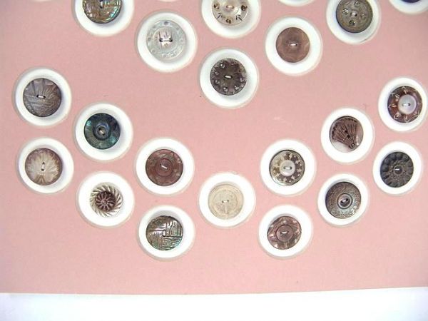 66 ENGRAVED AND ETCHED MOTHER OF PEARL BUTTONS - 3