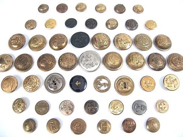 51 ANTIQUE UNIFORM BUTTONS