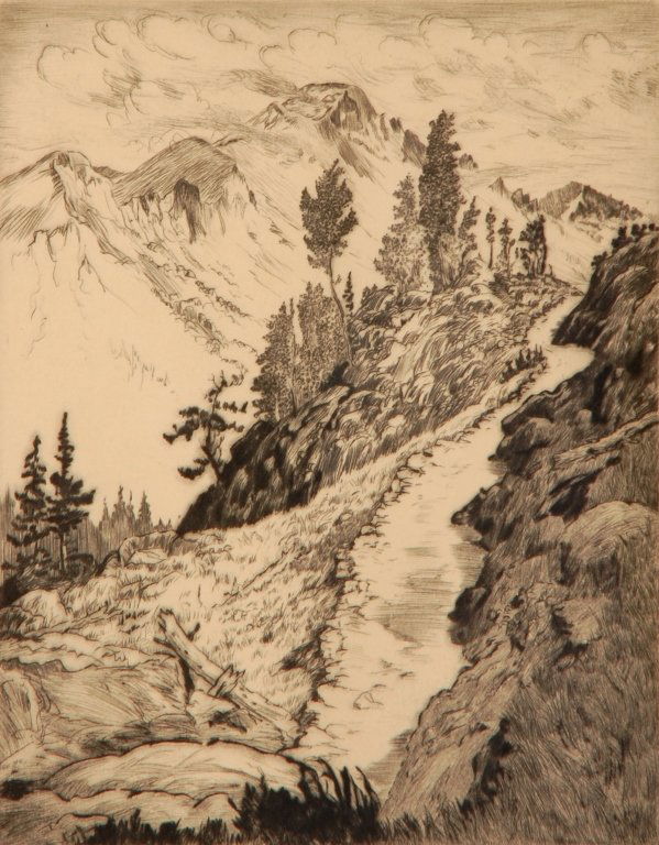 LYMAN BYXBE (1886-1980) PENCIL SIGNED ETCHING (1 of 7)