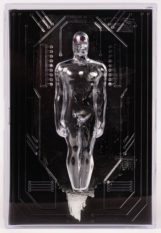EARTH X, GRAPHITTI DESIGNS, LTD SIGNATURE EDITION: Signed on two preliminaries by Alex Ross, Jim Krueger, John Paul Leon, Bill Reinhold. By Graphitti Designs, edition numbered 1742/6000. Set includes large poster, unopened CD, and clear plastic dimens
