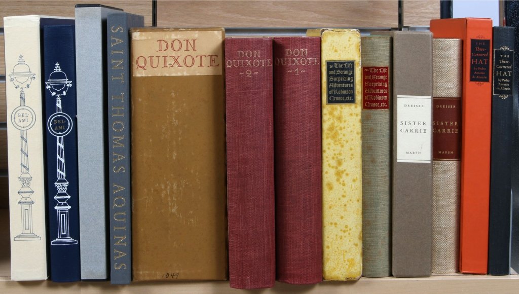 SIX LIMITED EDITIONS CLUB SETS: Includes: 1) Dreiser, Theodore. 'Sister Carrie.' 975/1500. Signed in the back by illustrator Reginald Marsh. Introduction by Burton Rascoe. New York 1939. 2) Defoe, Daniel. 'The Life and Strange Surpr