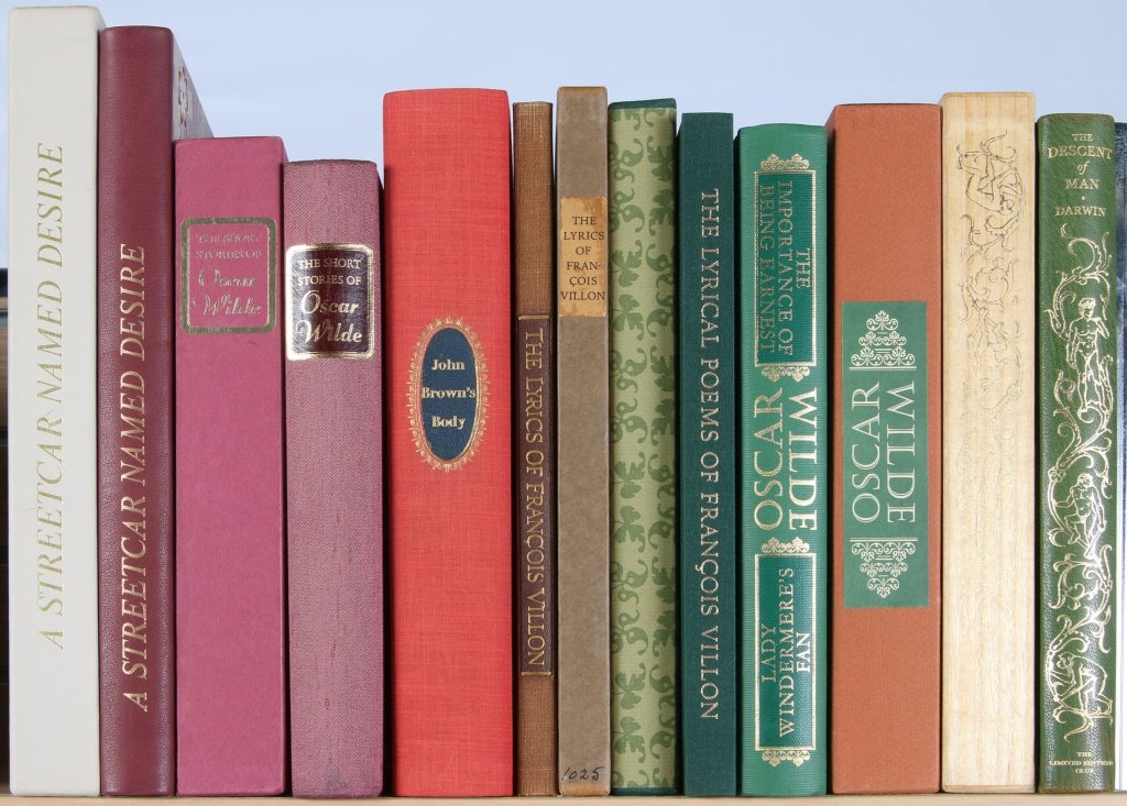 SEVEN LIMITED EDITIONS CLUB VOLUMES: 1) 'A Streetcar Named Desire' by Tennessee Williams, foreward by Jessica Tandy, introduction by the author, illustrated by Al Hirschfeld, New York 1982, Limited Editions Club numbered 1570/2000, signe