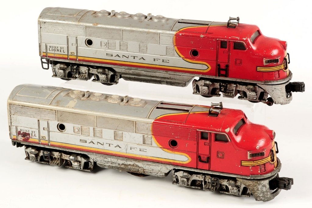LIONEL POSTWAR #2343 SANTA FE AA SET (1 of 10)