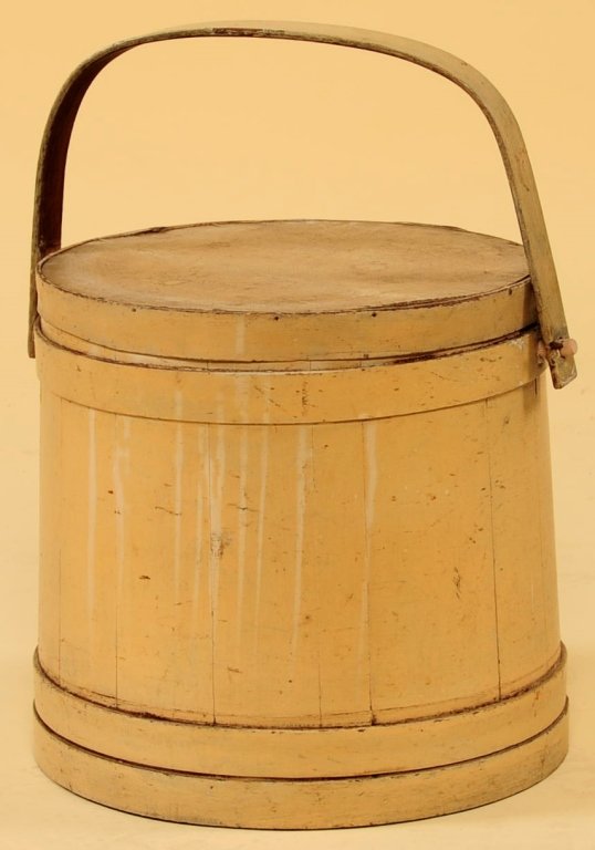 19TH C. AMERICAN PAINTED FIRKIN (1 of 8)