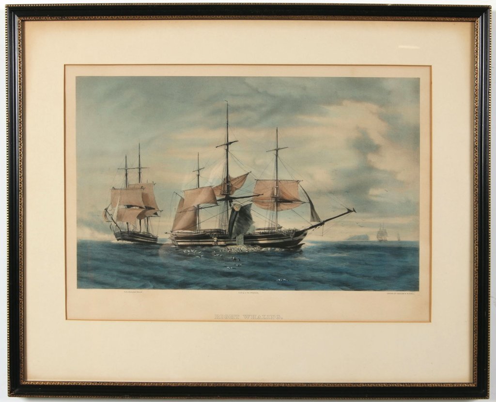 HAND COLORED LITHO AFTER BENJAMIN RUSSELL 'RIGHT (1 of 10)