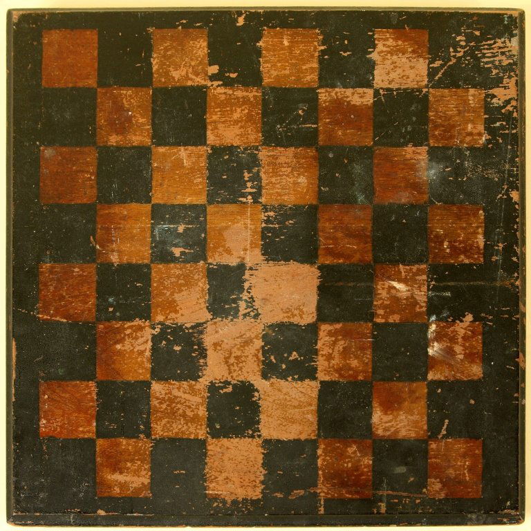19TH C. AMERICAN PAINTED GAME BOARD (1 of 8)