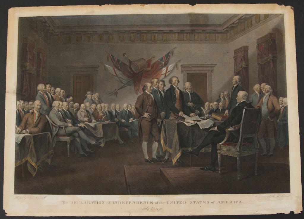 C. 1823 'DECLARATION OF INDEPENDENCE' AFTER TRUMBULL (1 of 8)