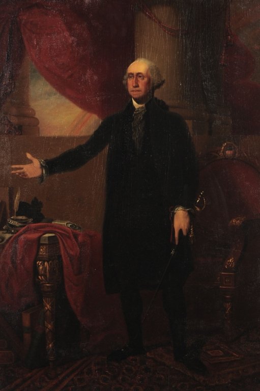 19TH C. LANSDOWNE PORTRAIT OF WASHINGTON AFTER STUART (1 of 7)
