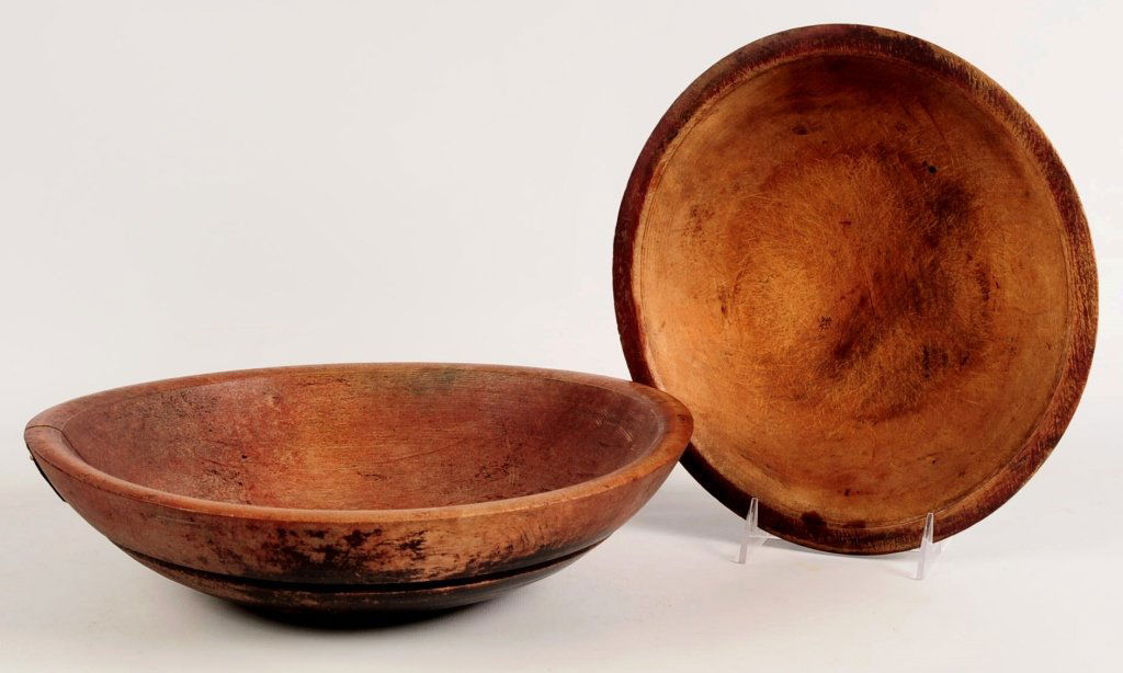 TWO 19TH C. AMERICAN MAPLE BOWLS (1 of 10)