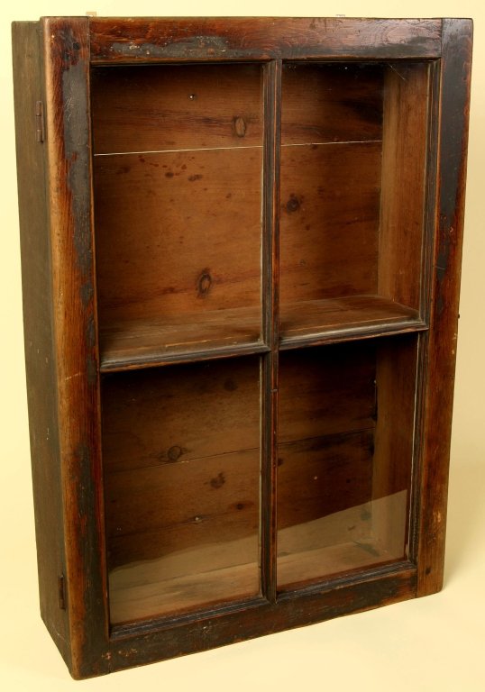 EARLY 19TH C. FOUR PANE HANGING CUPBOARD, SUPER SURFACE (1 of 7)