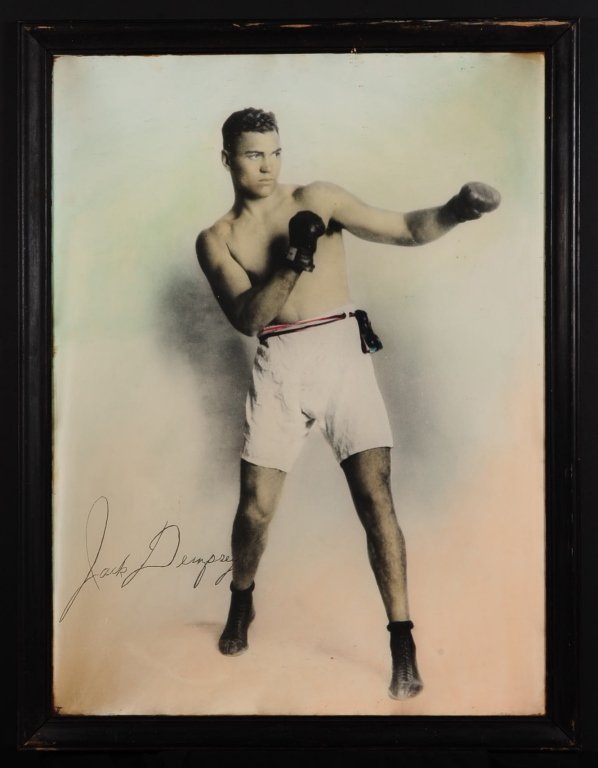 C. 1940 HAND COLORED PHOTO OF BOXER JACK DEMPSEY (1 of 2)