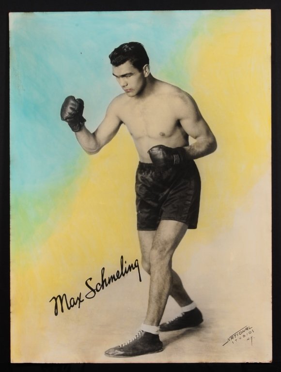 C. 1940 HAND COLORED PHOTO OF BOXER MAX SCHMELING (1 of 2)