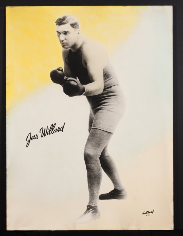 C. 1940 HAND COLORED PHOTO OF BOXER JESS WILLARD (1 of 2)