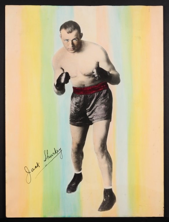C. 1940 HAND COLORED PHOTO OF BOXER JACK SHARKEY (1 of 2)