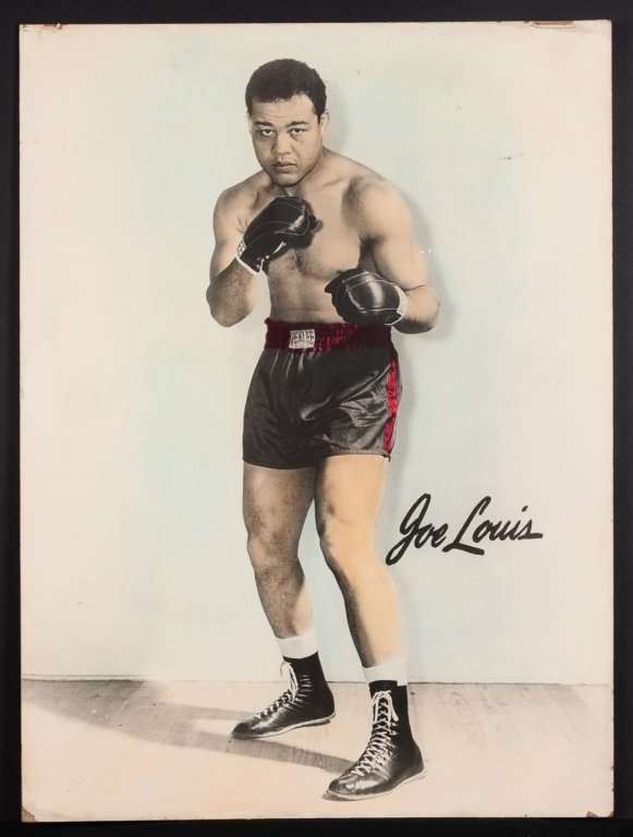 C. 1940 HAND COLORED PHOTO OF BOXER JOE LOUIS (1 of 2)
