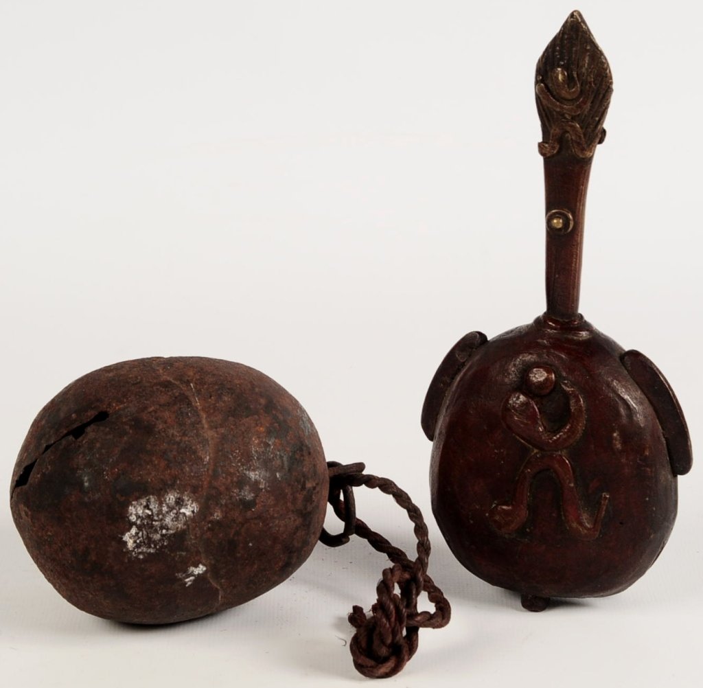 19TH CENTURY ASIAN BRONZE AND IRON TEMPLE BELLS (1 of 10)