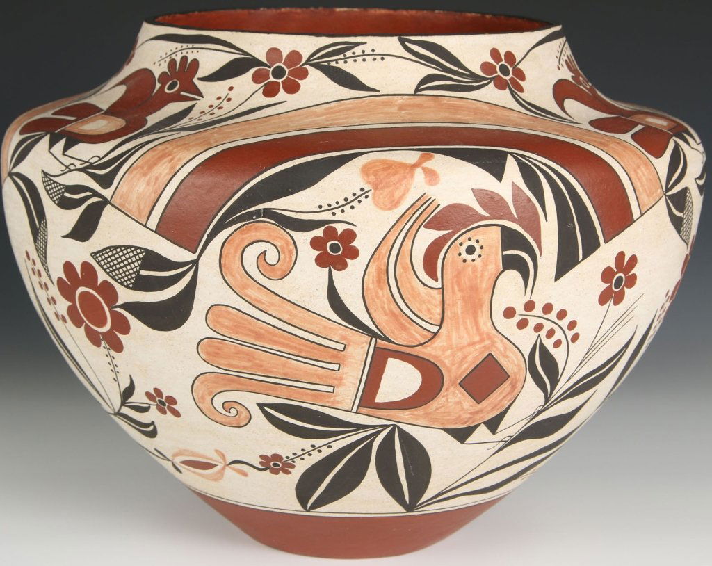 BARBARA AND JOSEPH CERNO ACOMA POTTERY OLLA 1987 (1 of 7)
