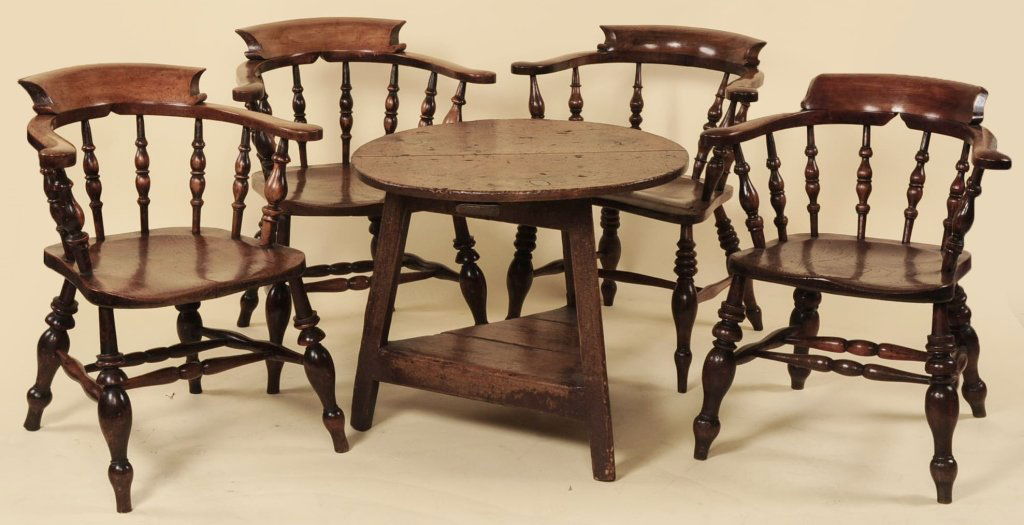 18TH C. WINDSOR TAVERN CHAIRS, GEO III CRICKET TABLE (1 of 9)