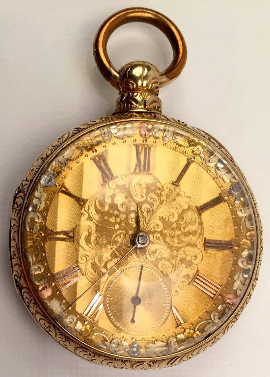 C. 1800 ENGLISH 18K TRI-COLOR GOLD FUSEE POCKET WATCH (1 of 7)