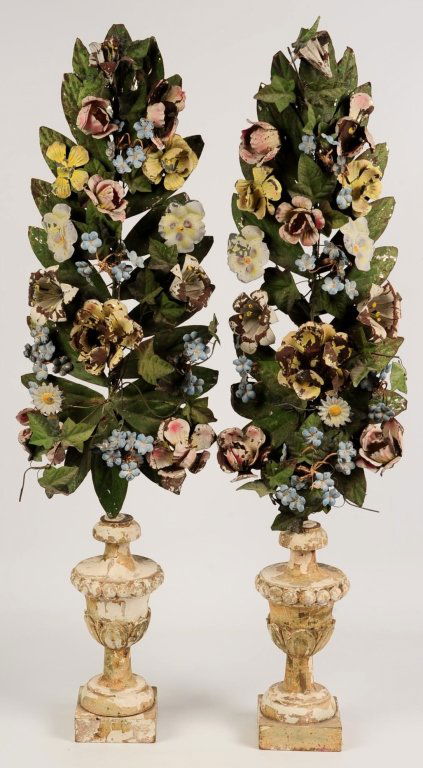 PAIR OF 19TH CENTURY TOLE TOPIARY (1 of 10)