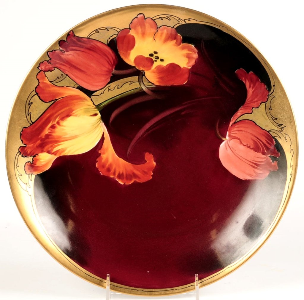 EDWARD CHALLINOR PAINTED PORCELAIN PLATE BY BRAUER (1 of 8)