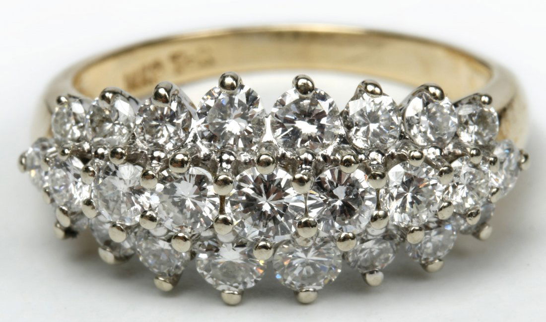 A LADIES 14K GOLD DIAMOND RING APPROX 2 CARATS TW (1 of 8)