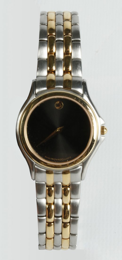 LADIES MOVADO TWO-TONE QUARTZ WRIST WATCH (1 of 7)