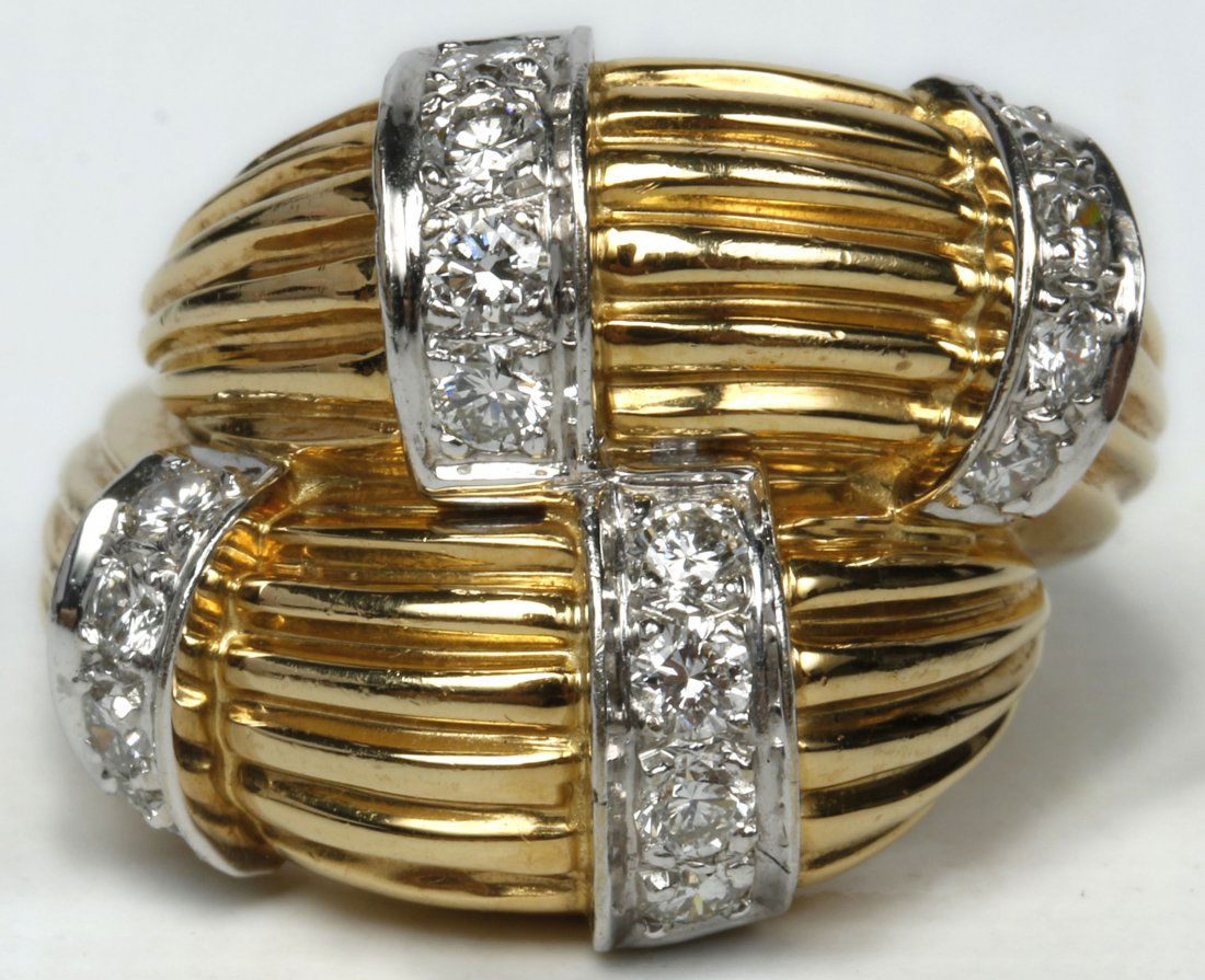 A LADIES APPROX 3/4 CARAT TW GOLD AND DIAMOND RING (1 of 7)