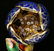 AN ANIMATED 14K ENAMEL FLOWER BROOCH WITH DIAMONDS - 3