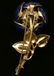 AN ANIMATED 14K ENAMEL FLOWER BROOCH WITH DIAMONDS - 8