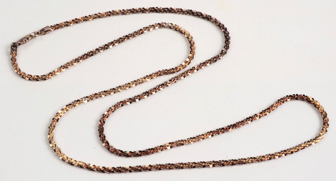 TWISTED OVAL LINK STERLING SILVER CHAIN NECKLACE (1 of 3)