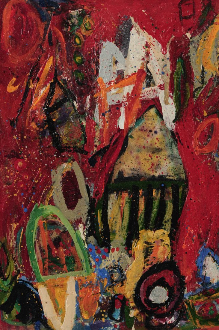 TWO ACRYLIC PAINTINGS BY WILLIAM RAINEY (1943- ) (1 of 10)