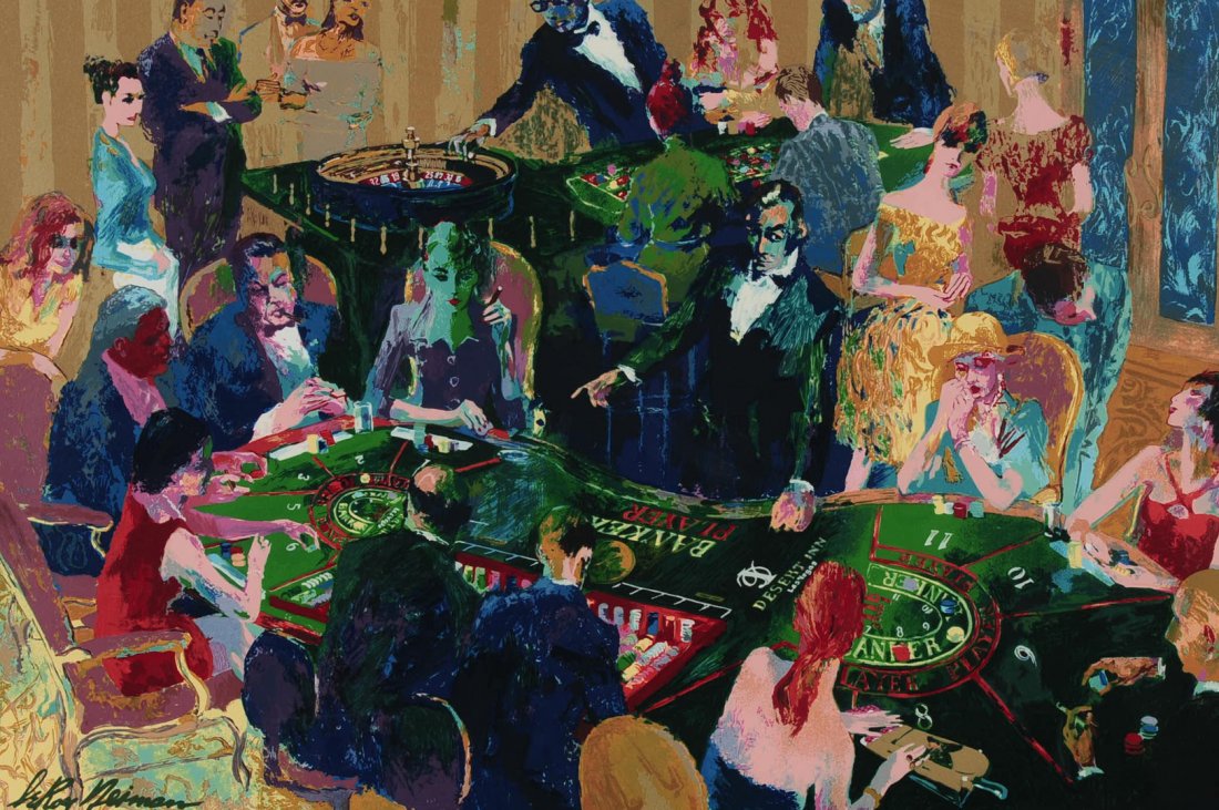 LEROY NEIMAN SIGNED SERIGRAPH, 'DESERT INN BACCARAT' (1 of 9)